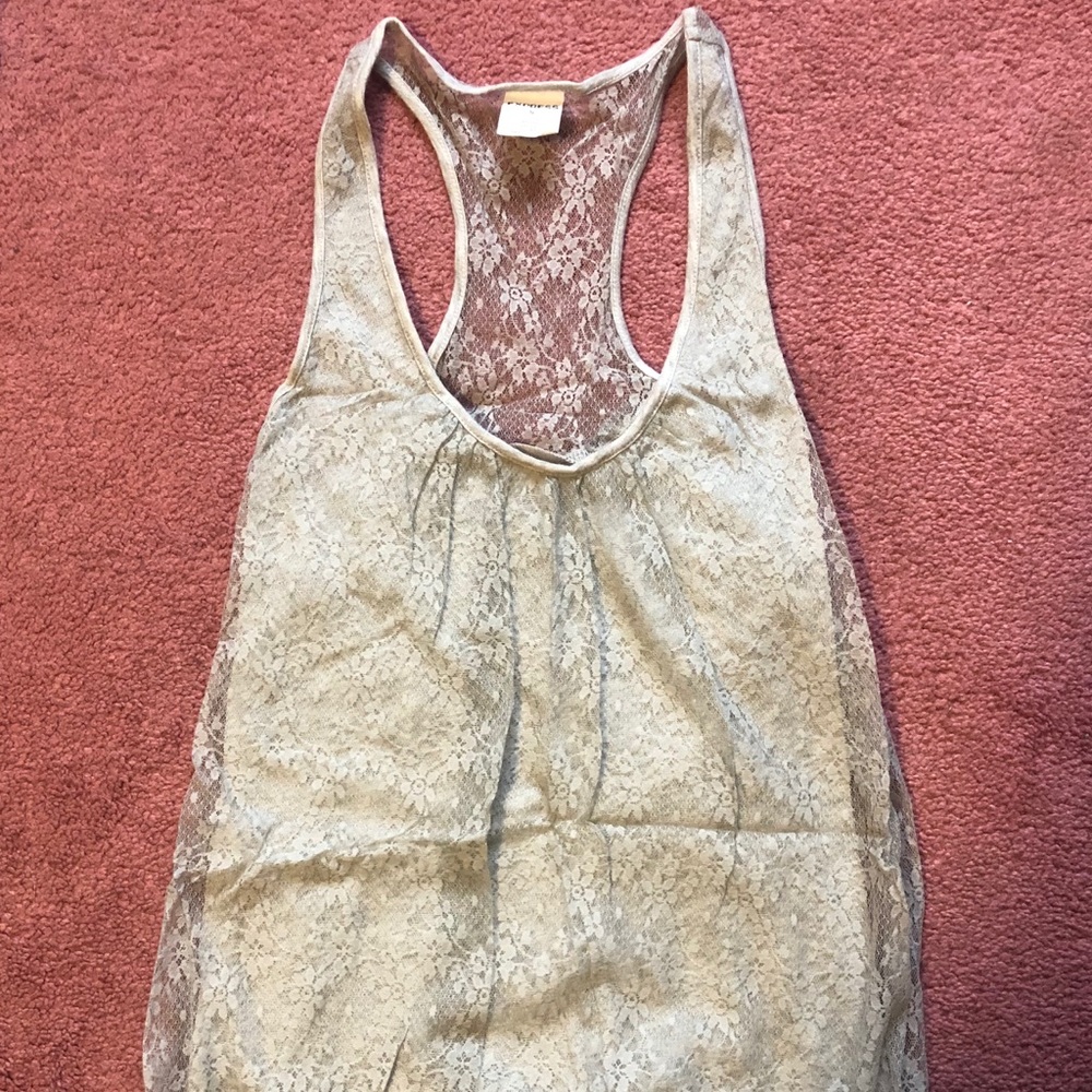 Raverback lace tank top